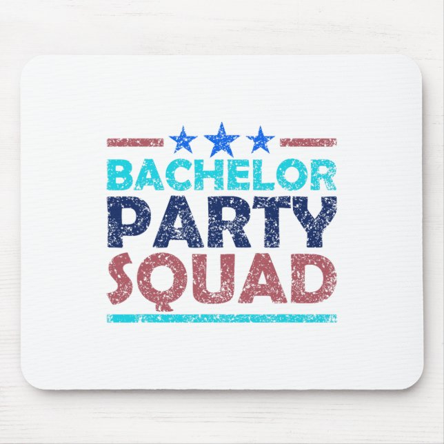 Mousepad Equipe de Despedida de Solteiro Esposa Noivo 2  (Frente)