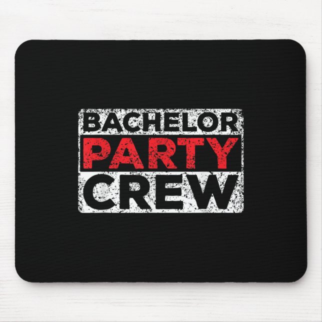 Mousepad Equipe de despedida de solteiro Noiva Noivo Equipe (Frente)