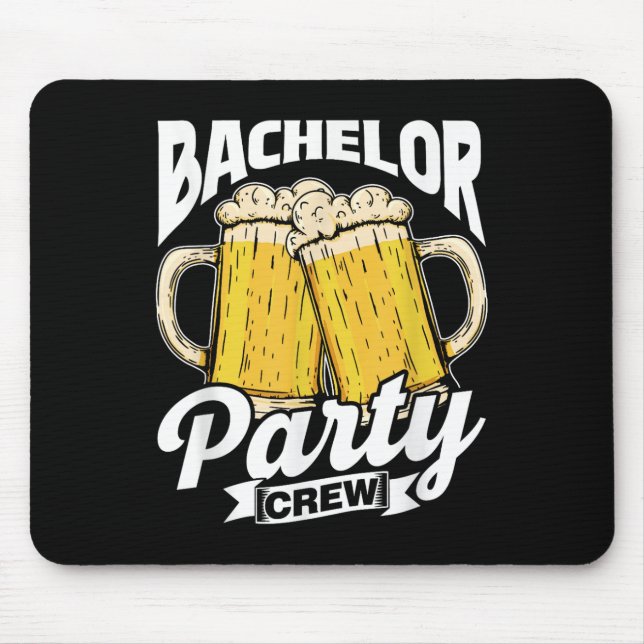Mousepad Equipe de Despedida de Solteiro Time Noivo Noiva D (Frente)