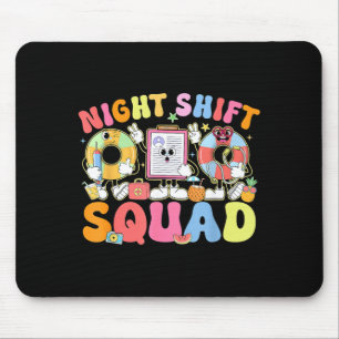 Mousepad Equipe de Enfermeira da UTI Turno Noturno Divertid