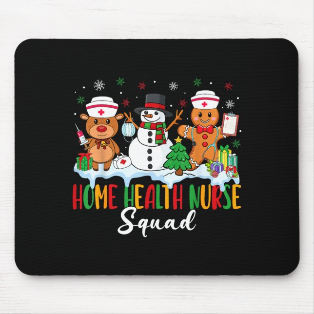 Mousepad Equipe de Enfermeira de Saúde Domiciliar Rena de B (Frente)