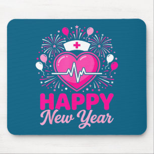 Mousepad Equipe de Enfermeiros Batimento Cardíaco Festa de