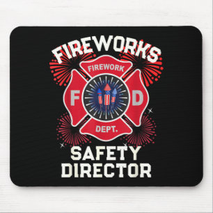 Mousepad Equipe de explosão do diretor de segurança de fogo