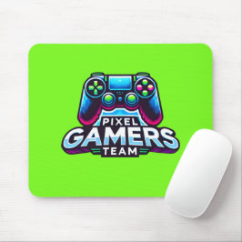 Mousepad Equipe de Gamers de Pixel - Falha Verde Neon