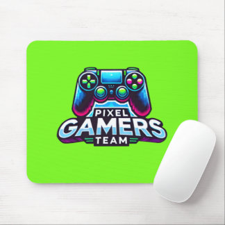 Mousepad Equipe de Gamers de Pixel - Falha Verde Neon