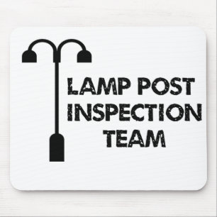 Mousepad Equipe de inspeção do cargo da lâmpada