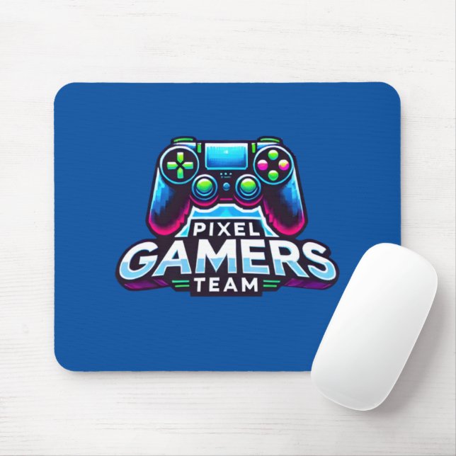 Mousepad Equipe de jogadores de pixel - Jogador azul (Com mouse)