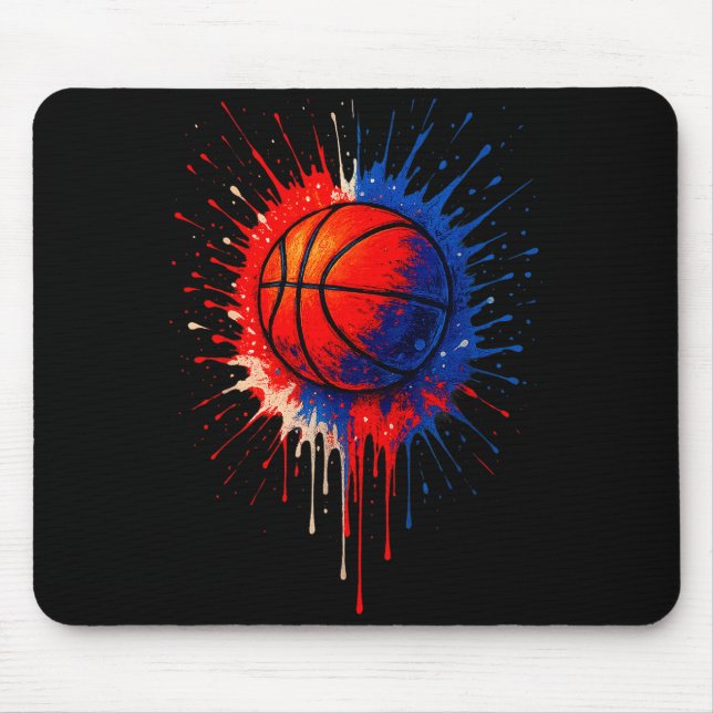 Mousepad Equipe de Jogo de Basquete Americano Splash Ball I (Frente)