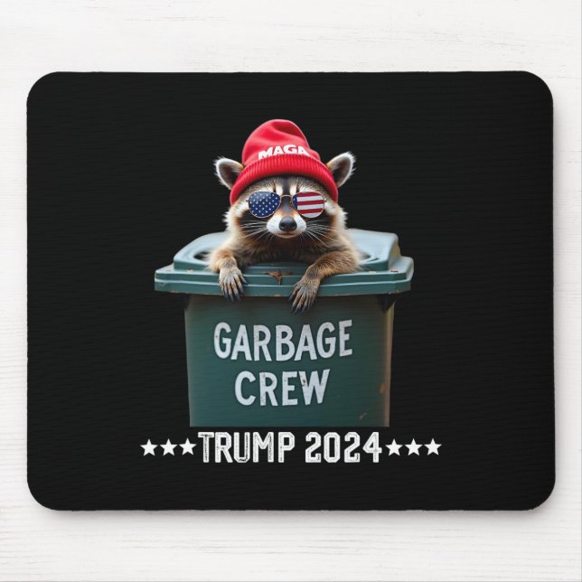 Mousepad Equipe de Lixo de Guaxinim Mega Trump 2024  (Frente)