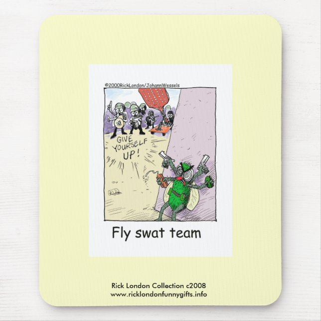 Mousepad Equipe de Mata-Moscas de Desenho Animado da Políci (Frente)