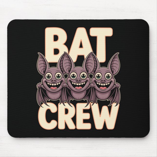 Mousepad Equipe de morcego masculina criatura noturna voado (Frente)