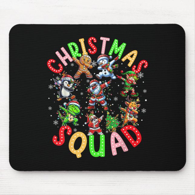 Mousepad Equipe de Natal do Papai Noel Esquadrão de Elfos d (Frente)