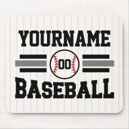 Mousepad Equipe de NOME Personalizada do Jogador de Basebal
