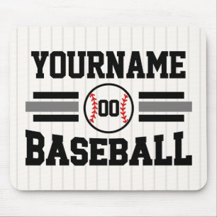 Mousepad Equipe de NOME Personalizada do Jogador de Basebal