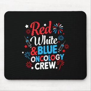 Mousepad Equipe de Oncologia Vermelho Branco Foguete Patrió