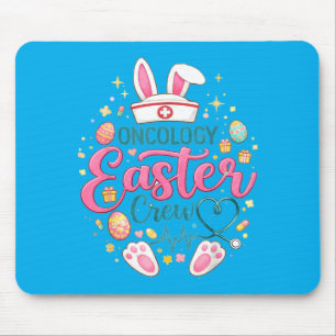Mousepad Equipe de Páscoa de Oncologia Enfermeira Bunny Dia