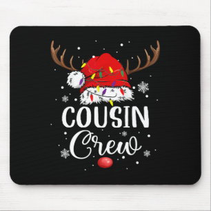 Mousepad Equipe de Primo de Natal Chapéu de Papai Noel Engr