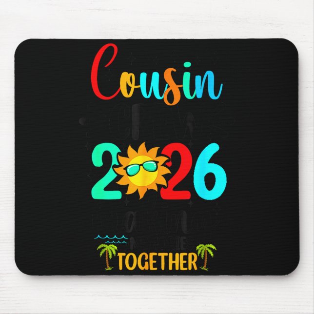 Mousepad Equipe de primos férias de verão de 2026 viagem de (Frente)