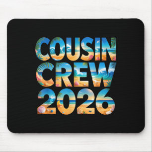 Mousepad Equipe de primos retrô acampamento viagem de féria