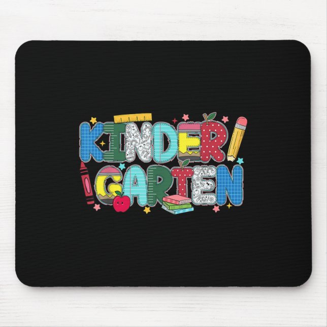 Mousepad Equipe de Professores de Jardim de Infância Lápis  (Frente)