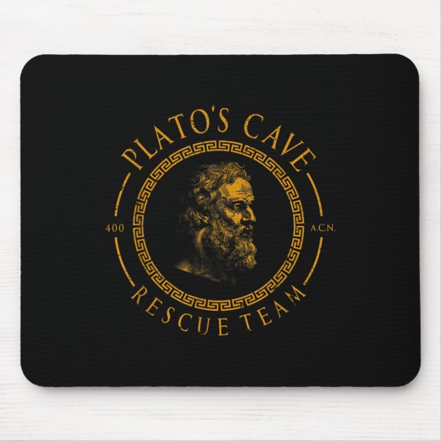 Mousepad Equipe de resgate da caverna Platos Filosofia Greg (Frente)
