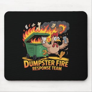 Mousepad Equipe de Resposta ao Incêndio no Lixo - Galinha d