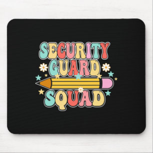 Mousepad Equipe de segurança da escola masculina legal retr