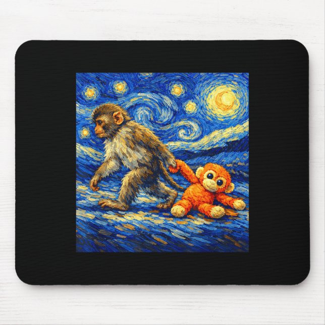 Mousepad Equipe de soco de macaco soca macaco bebê  (Frente)