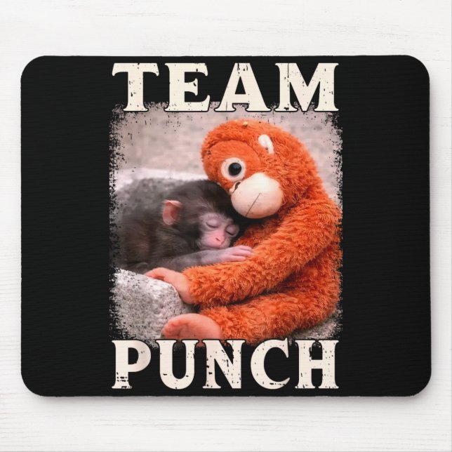Mousepad Equipe de tendência de meme de soco de macaco bebê (Frente)
