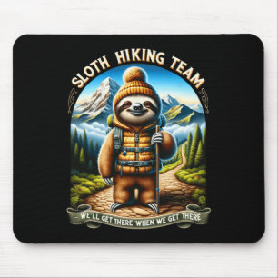 Mousepad Equipe de Trilha de Preguiça da Natureza Vamos Che