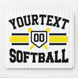 Mousepad Equipe de Varsity do Softball Player de NOME DE AD