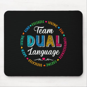 Mousepad Equipe de volta à escola estudantes fofos dupla lí