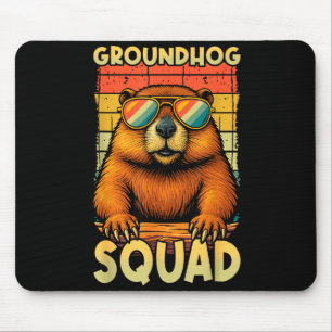 Mousepad Equipe do Dia da Marmota Feliz Dia da Marmota Retr