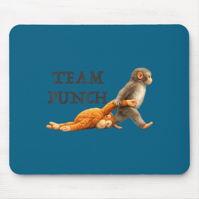 Mousepad Equipe do macaco bebê dá um soco meme engraçado do (Frente)