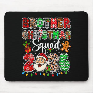 Mousepad Equipe do Natal do Irmão 2026 Leopardo Papai Noel