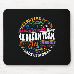 Mousepad Equipe dos Sonhos Groovy 4k Professora Jardim de I