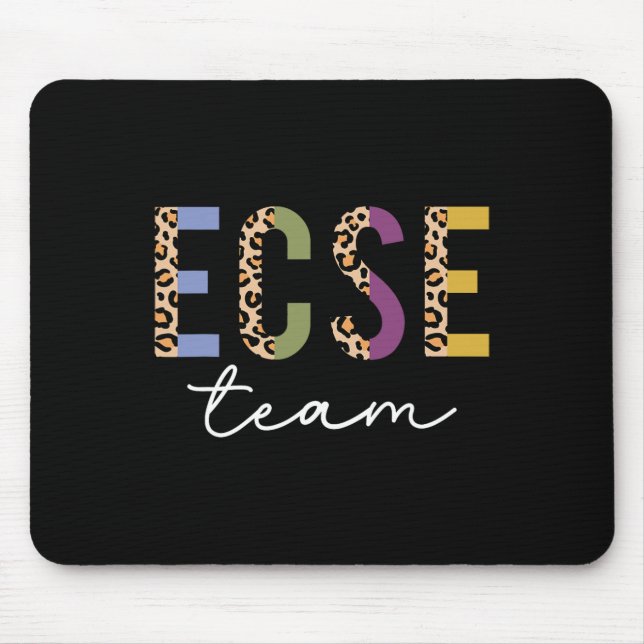 Mousepad Equipe Ecse Leopard Volta às Aulas Professoras Fof (Frente)