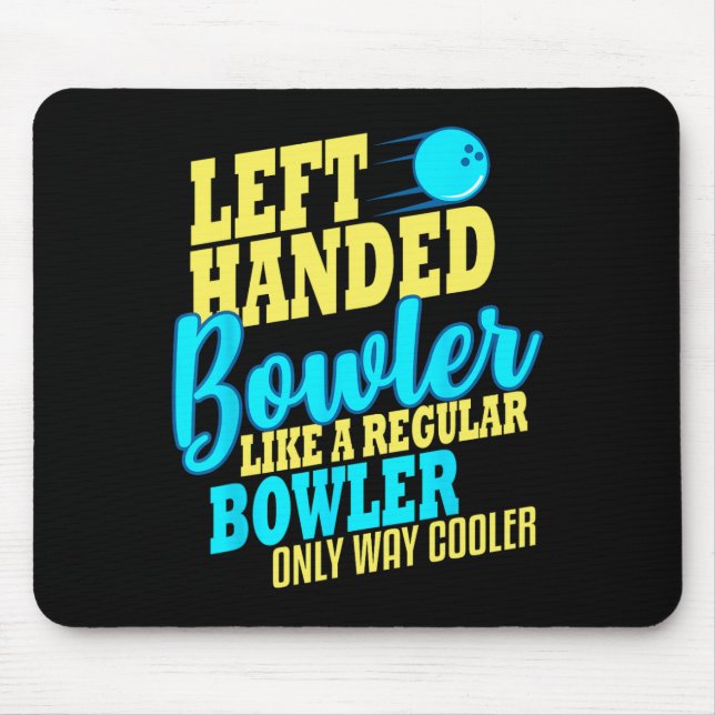 Mousepad Equipe Engraçada de Bowler à Esquerda (Frente)