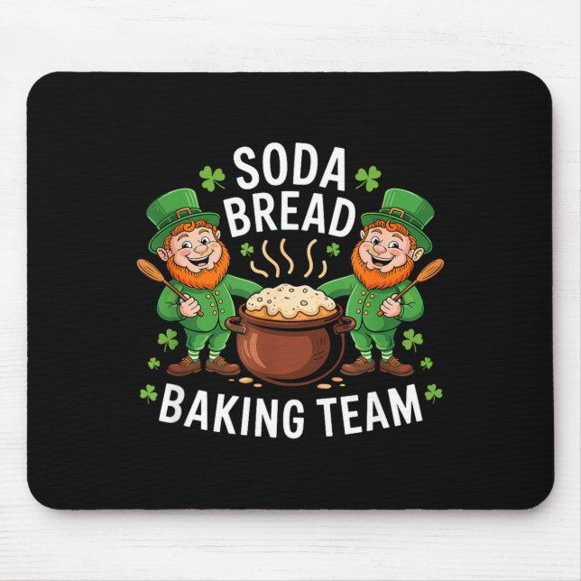 Mousepad Equipe engraçada de panificação de pão de soda tri (Frente)