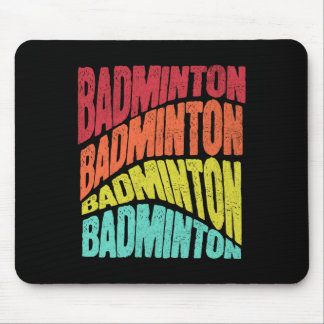 Mousepad Equipe Esportiva Retro Groovy Vibe Badminton
