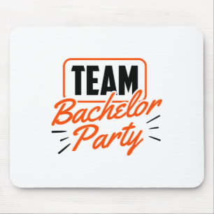 Mousepad Equipe Festa de Despedida de Solteiro Noiva Noivo 
