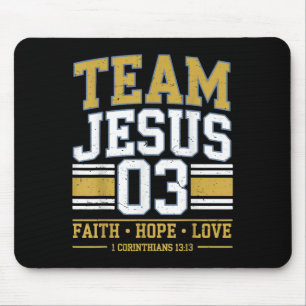 Mousepad Equipe Jesus 03 Fé Cristã Homens Adolescente Menin