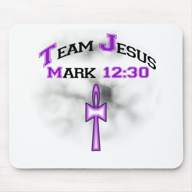 Mousepad Equipe Jesus Mark 12:30 (Frente)