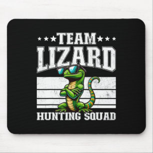 Mousepad Equipe Lizard Caçando Esquadrão Funny Retro Gecko 
