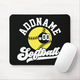 Mousepad Equipe Retroativa de NOME ADD do Jogador de Softba
