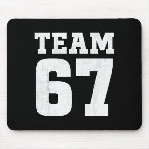 Mousepad Equipe Seis Sete 6 7 Meme Divertido Aura 67 Camisa