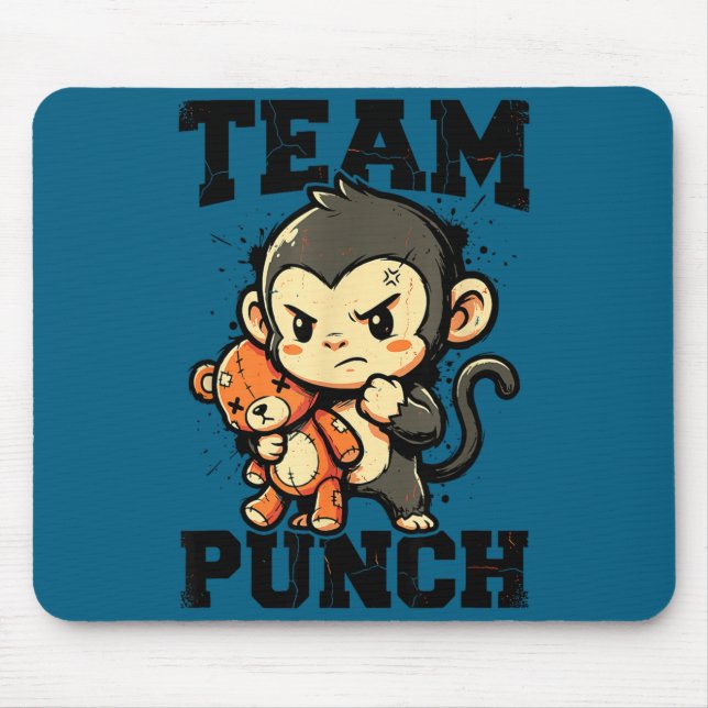 Mousepad Equipe soca forte meme de brinquedo de macaco bebê (Frente)