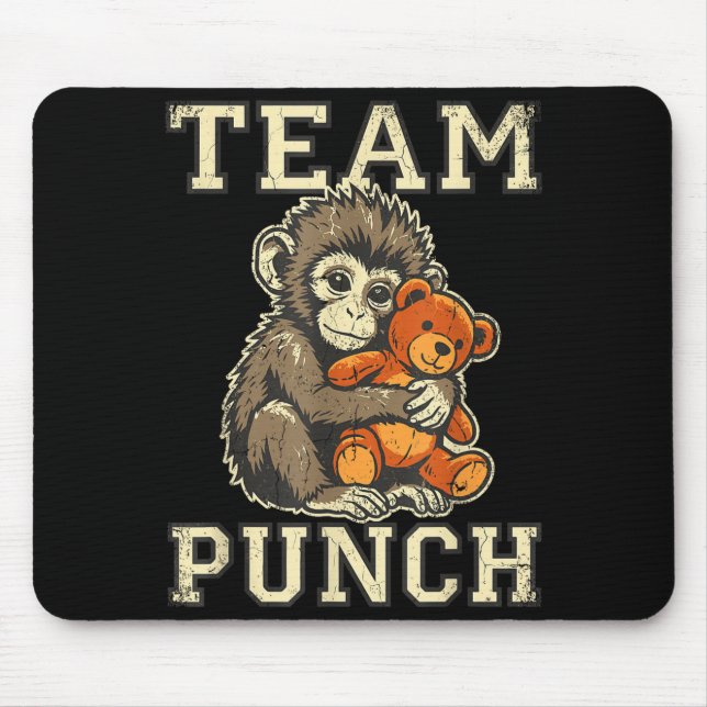 Mousepad Equipe soca meme de macaco bebê e brinquedo de pel (Frente)