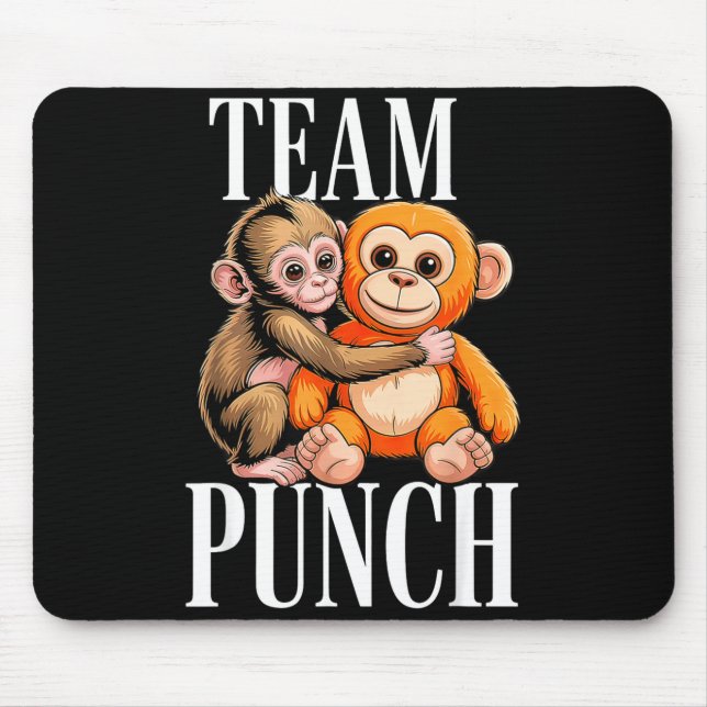 Mousepad Equipe soco - macaco bebê fofo Equipe soco - macac (Frente)