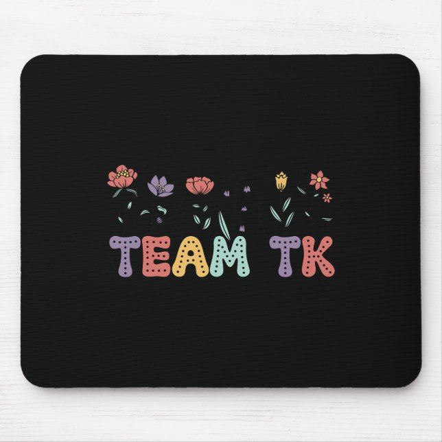 Mousepad Equipe Tk Professor de Jardim de Infância Volta às (Frente)